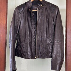 Cole Haan Moto jacket, Lambskin Leather - Medium